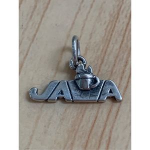 .925 Java Cup Sterling Silver Jewelry Charm